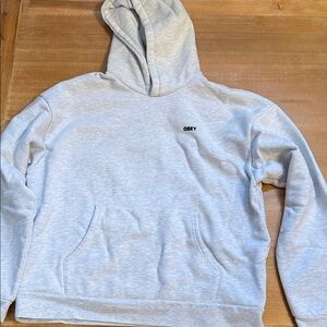 Obey Light Gray Hoodie for Men